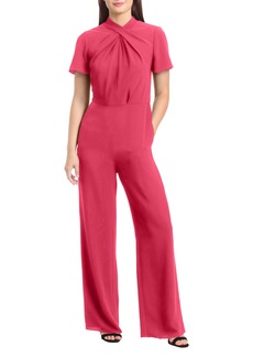 Maggy London Twist Neck Short Sleeve Jumpsuit in Persian Red at Nordstrom Rack