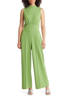 Maggy London Wide Leg Mock Neck Jumpsuit in Forest Green at Nordstrom Rack