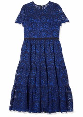 Maggy London Women's -Tone Paisley Swirl Lace Fit and Flare