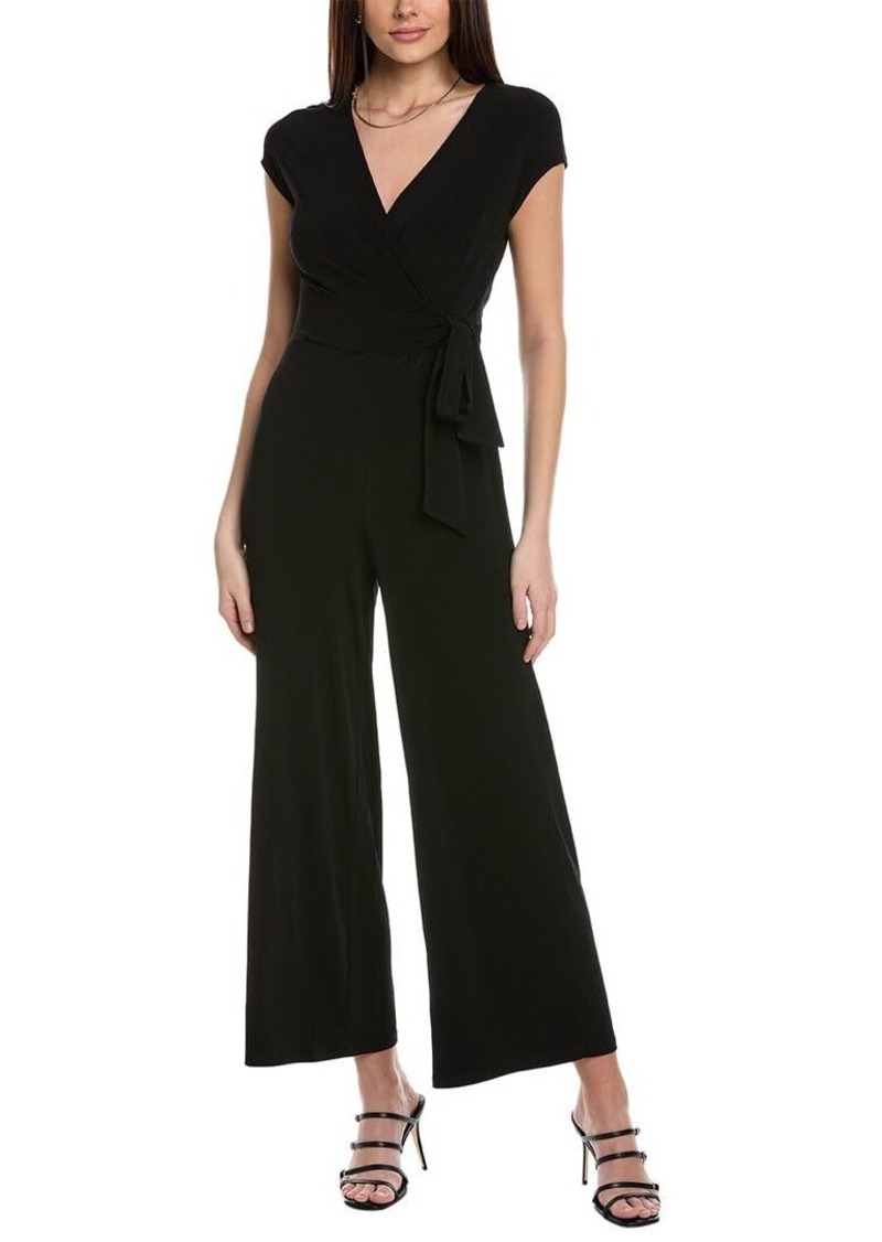 Maggy London Women's Cap Sleeve Matte Jersey Jumpsuit Solid-Black