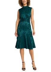 Maggy London Women's Floral Jacquard Fit & Flare Dress - Botanical