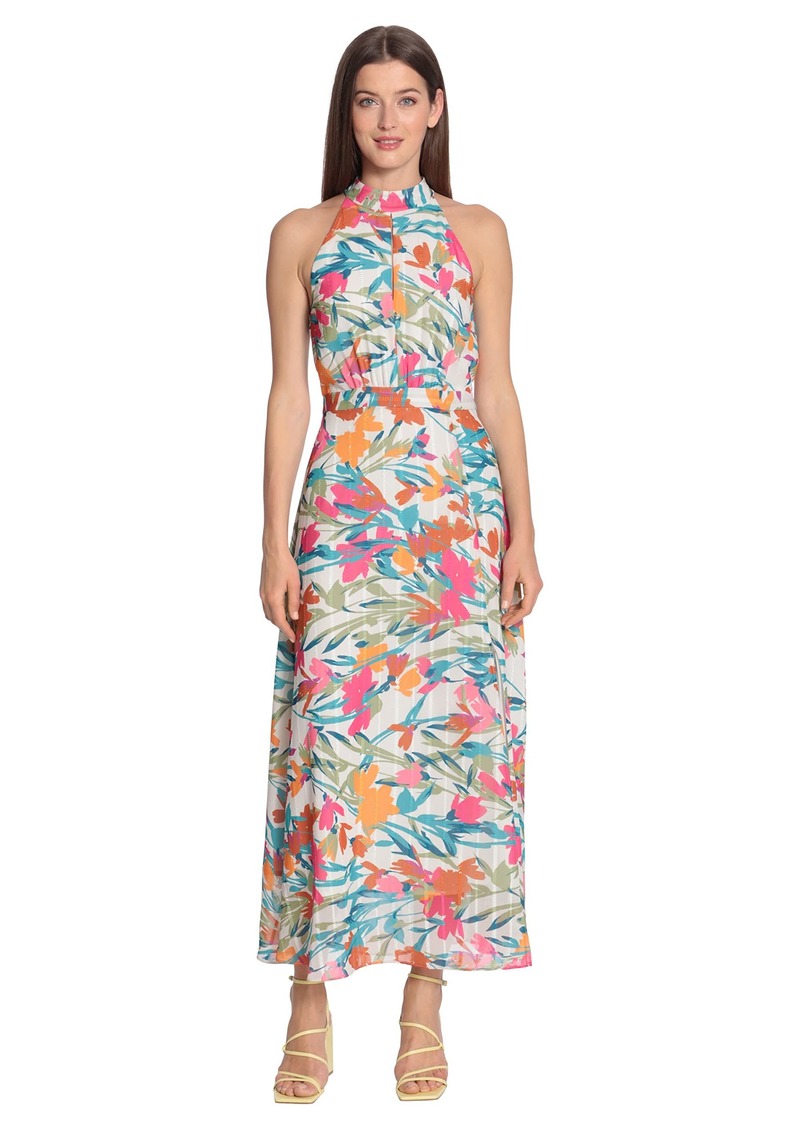 Maggy London Women's Halter Neck Maxi Dress