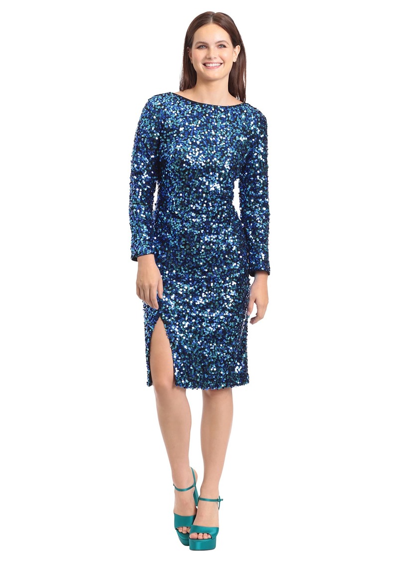 Maggy London Women's Holiday Sequin Dress Event Occasion Cocktail Party Guest of