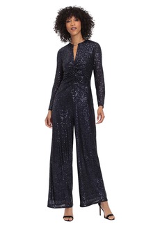 Maggy London Women's Holiday Sequin Jumpsuit Event Occasion Cocktail Party Guest of