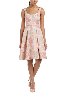 Maggy London Women's Jacquard Bloom Fit and Flare