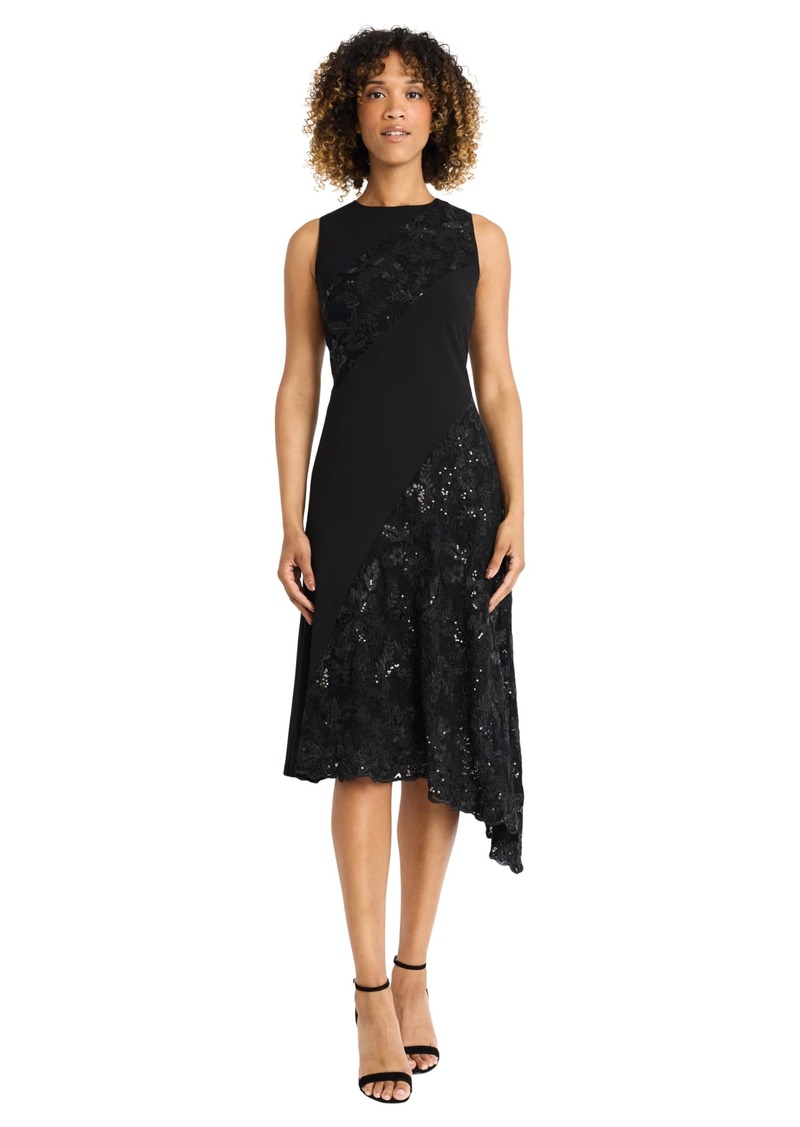 Maggy London Women's LACE Cutout MIDI Dress