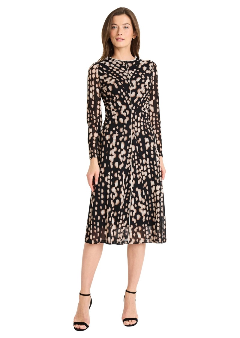 Maggy London Women's Long Sleeve A-LINE Dress