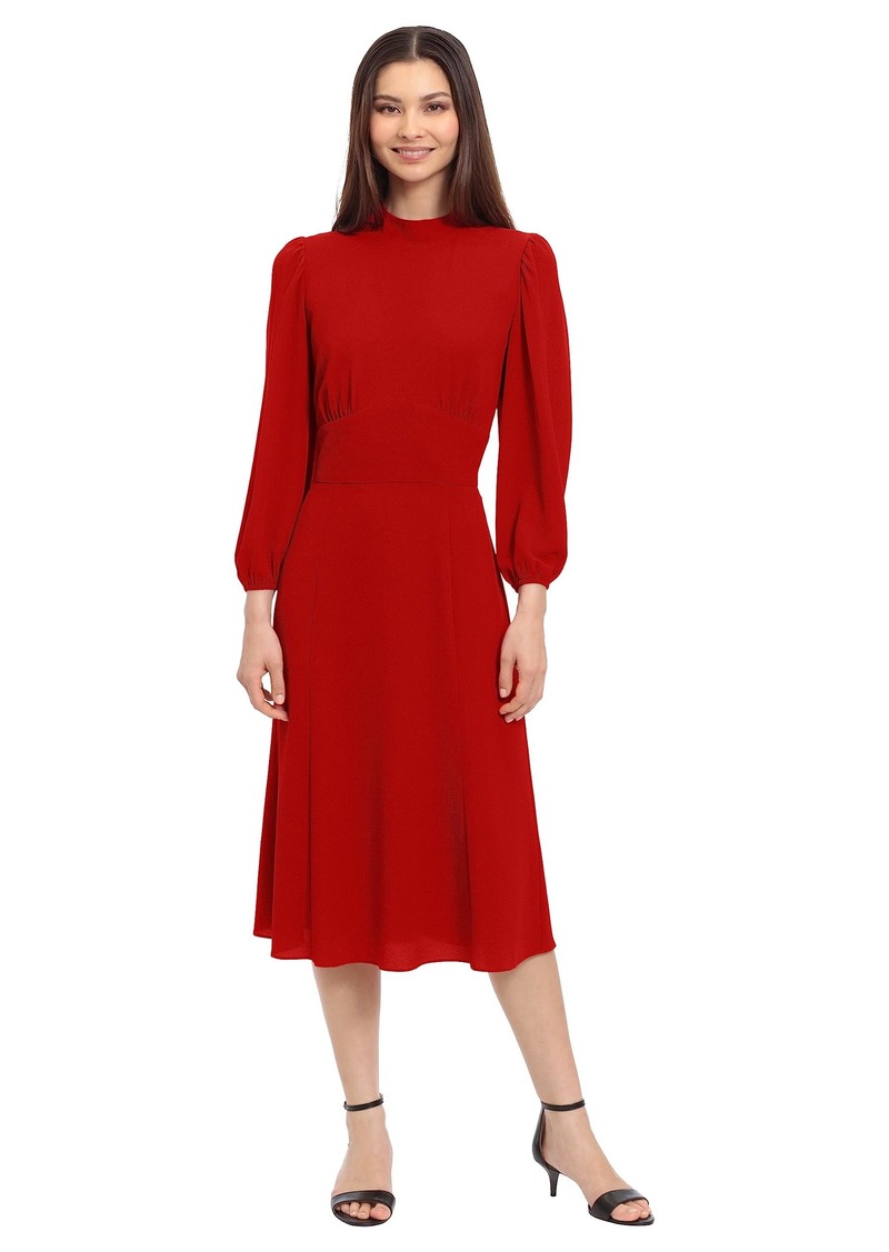 Maggy London Women's Long Sleeve Catalina Crepe Dress Workwear Event Guest of Wedding