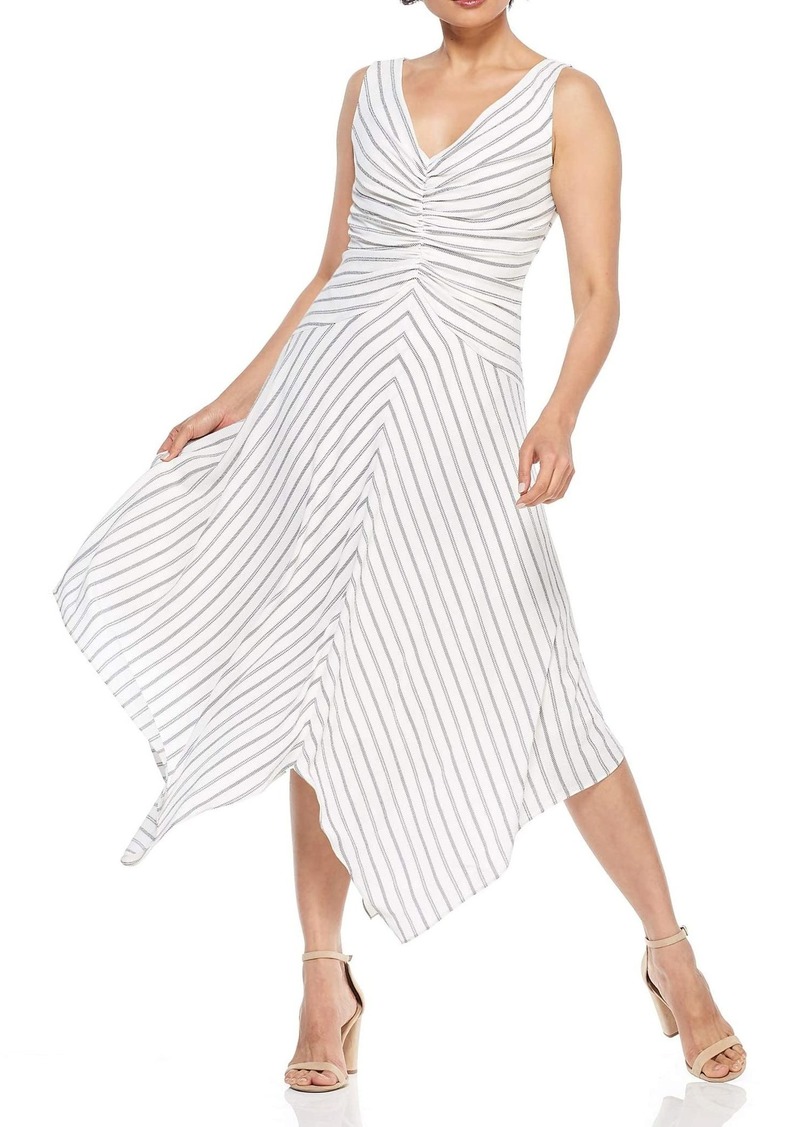 Maggy London Women's Petite Rope Stripe Novelty Fit and Flare  10P