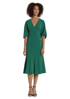 Maggy London Women's V-Neck Raglan FIT and Flare Dress