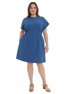 Maggy London Women's Plus Size Dolman Sleeve Rib Trim Waist Dress  16