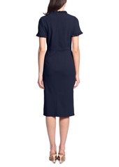 Maggy London Women's Ruffled-Trim Sheath Dress - Twlght/navy