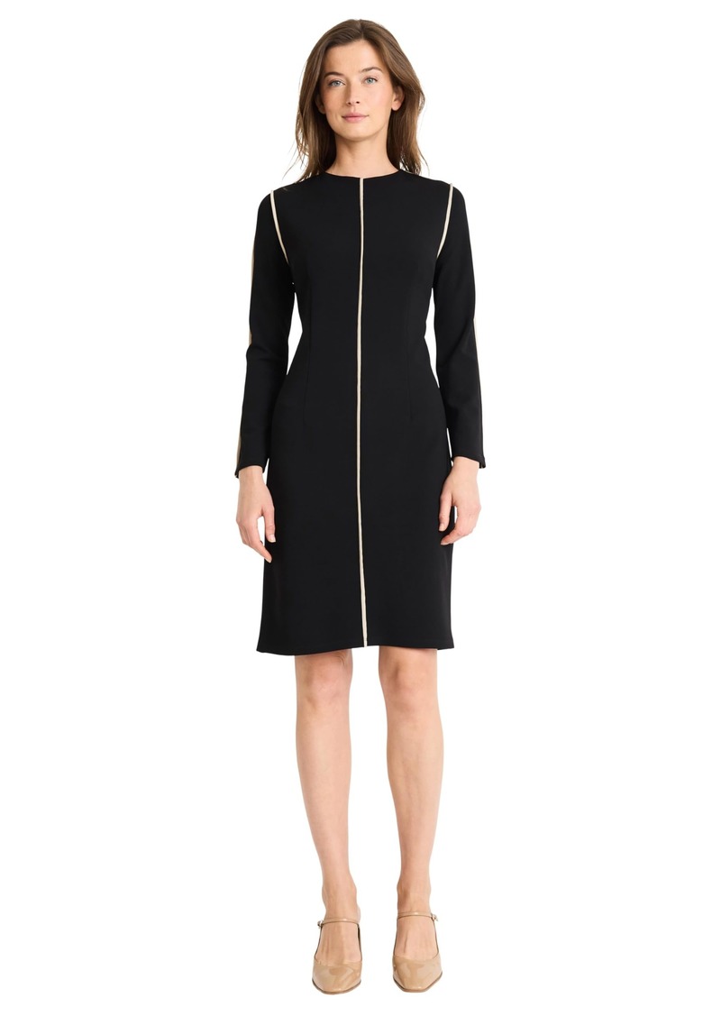 Maggy London Women's Sheath Dress with Contrast Seaming Details