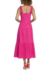 Maggy London Women's Sleeveless Flutter-Strap Dress - Pink