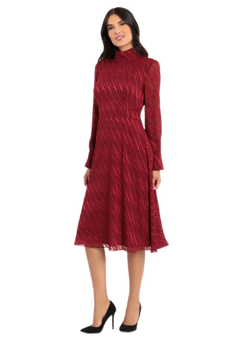 Maggy London womens Stock Tie Lean With Cuff Detail Dress   US