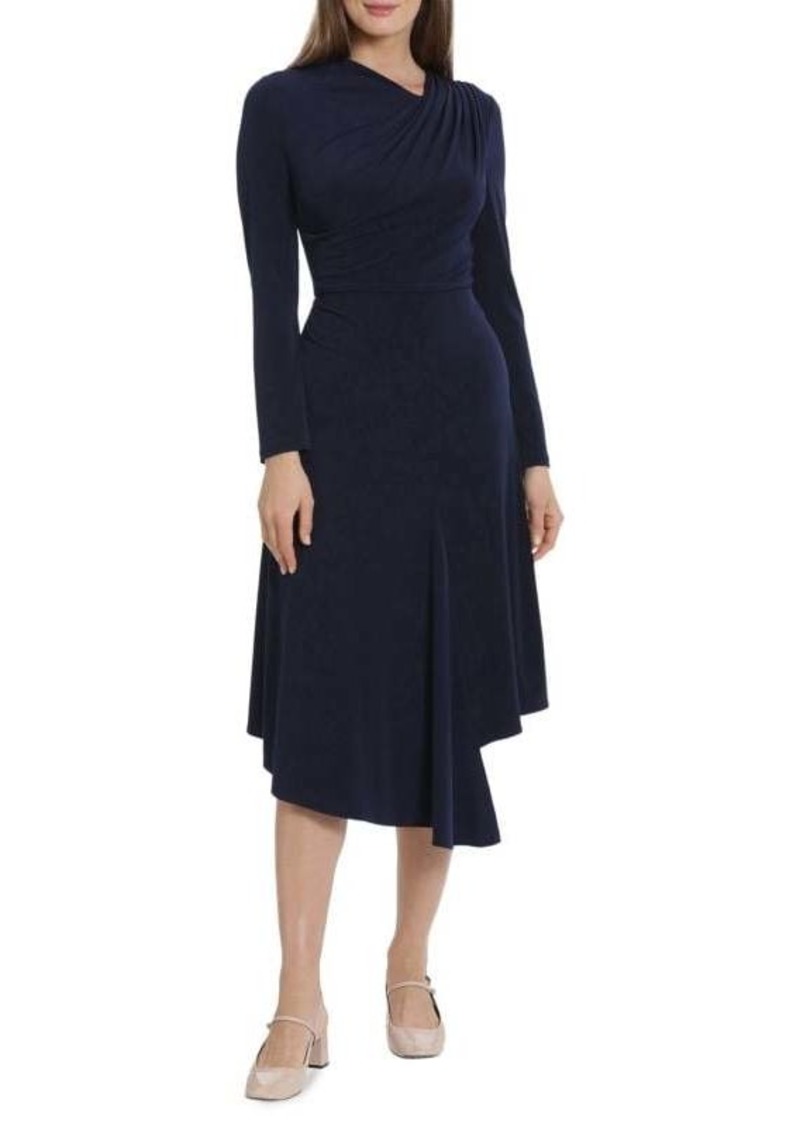 Maggy London Matte Jersey Asymmetric Midi Dress