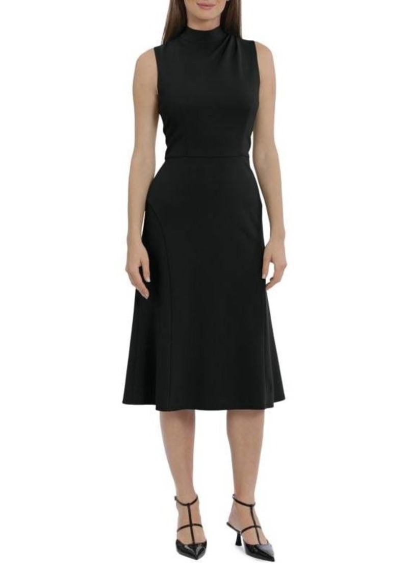 Maggy London Scuba Crepe A Line Midi Dress