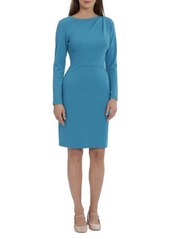 Maggy London Scuba Crepe Long Sleeve Sheath Dress