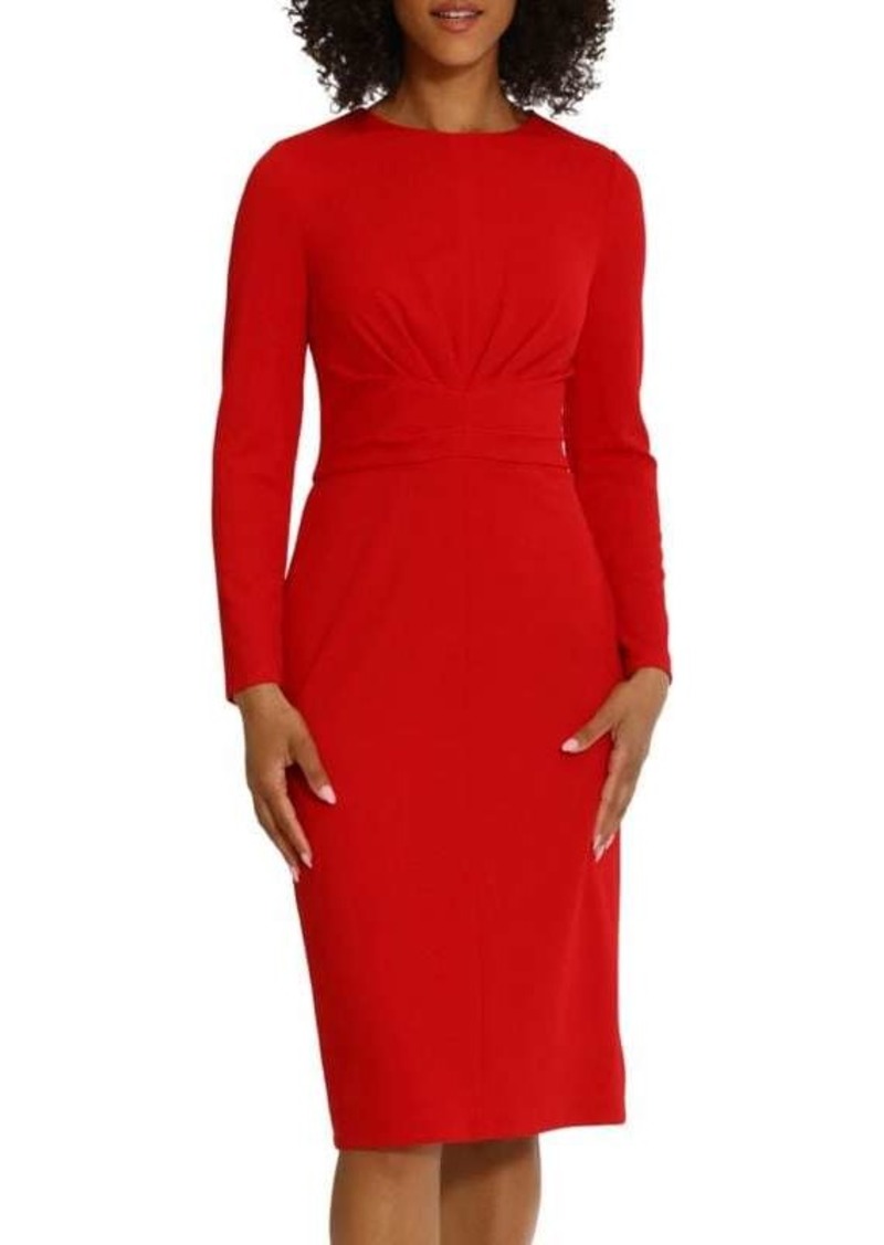 Maggy London Scuba Ruched Sheath Dress