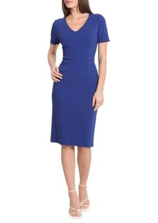 Maggy London Short Sleeve Sheath Dress