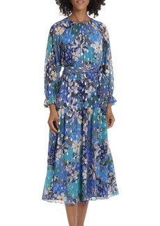 Maggy London Yoryu Floral Belted Midi Dress
