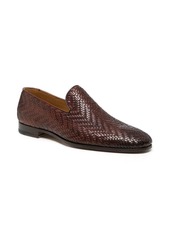 Magnanni interwoven leather loafers