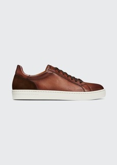 Magnanni for Bergdorf Goodman Men's Burnished Leather Sneakers