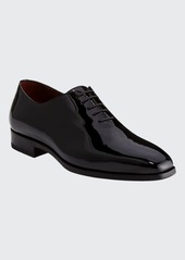Magnanni for Neiman Marcus Men's One-Piece Patent Leather Oxford Shoe  Black