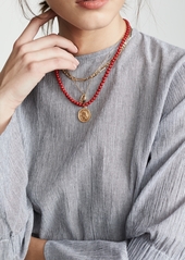 Maison Irem Beaded Coin Necklace