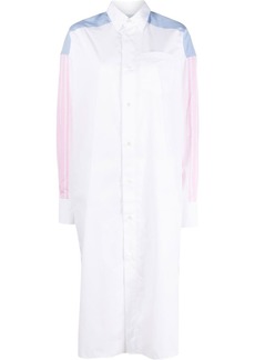 Maison Kitsuné colour-block cotton shirt dress