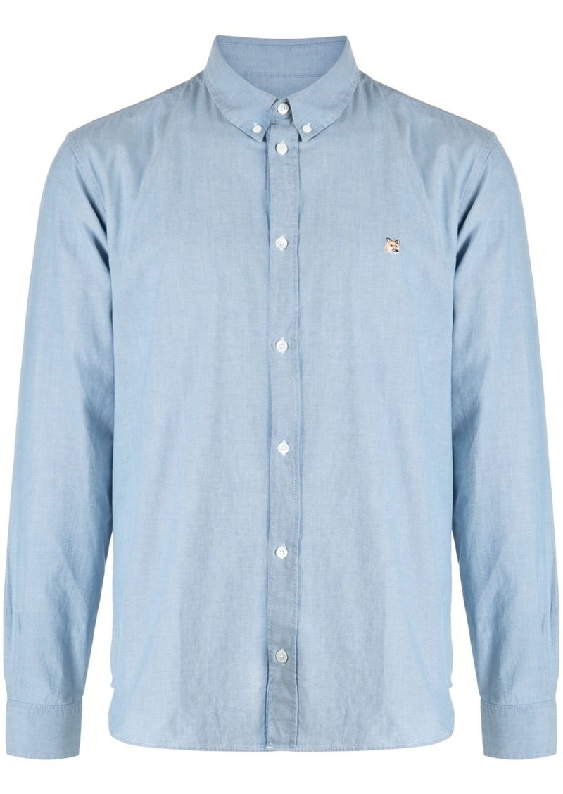 Maison Kitsuné embroidered-logo cotton shirt