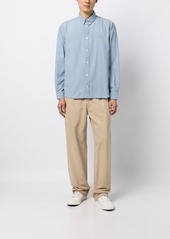 Maison Kitsuné embroidered-logo cotton shirt