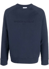 Maison Kitsuné embroidered-logo cotton sweatshirt