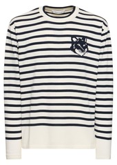 Maison Kitsuné Fox Head Intarsia Striped Comfort Jumper