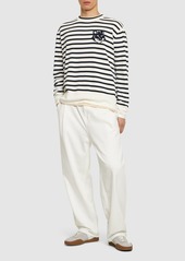 Maison Kitsuné Fox Head Intarsia Striped Comfort Jumper