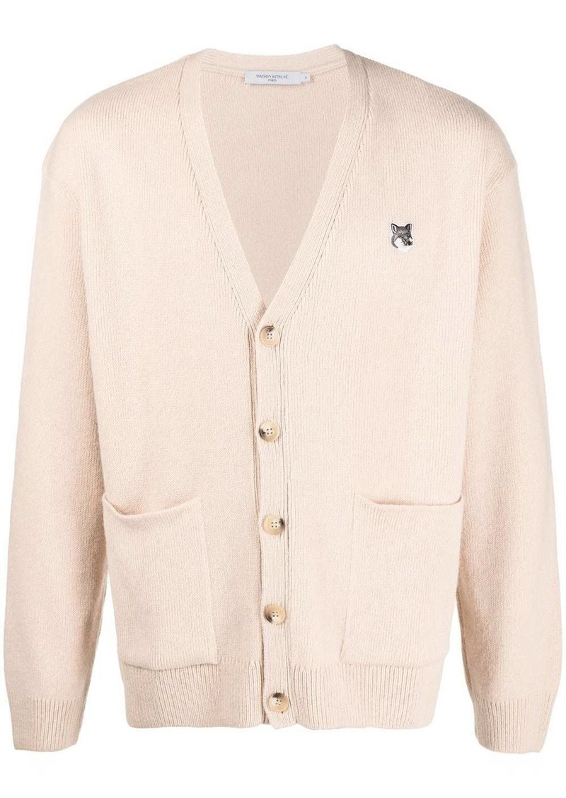 Maison Kitsuné Fox Head patch wool cardigan