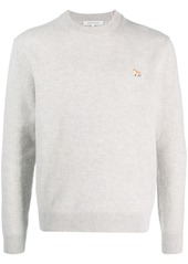 Maison Kitsuné fox-patch wool jumper