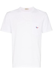 Maison Kitsuné logo-embroidered one pocket T-shirt