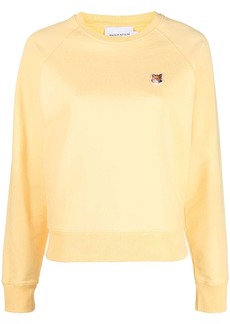 Maison Kitsuné logo-patch long-sleeved cotton sweatshirt