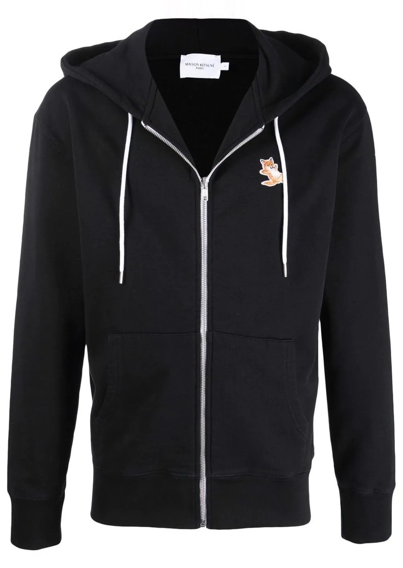 Maison Kitsuné logo-patch zip-up hoodie