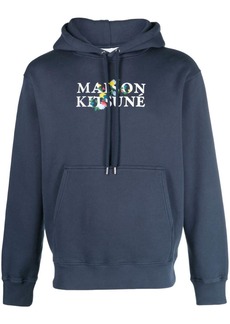 Maison Kitsuné logo-print cotton hoodie