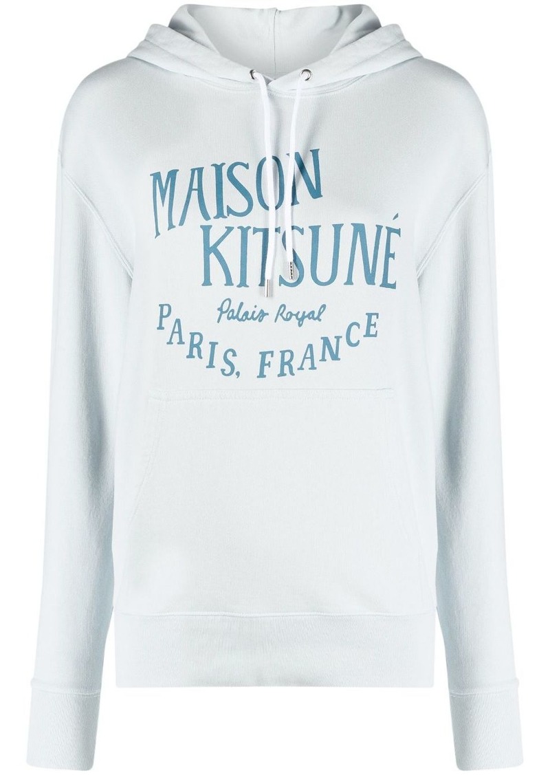 Maison Kitsuné logo-print cotton-jersey hoodie