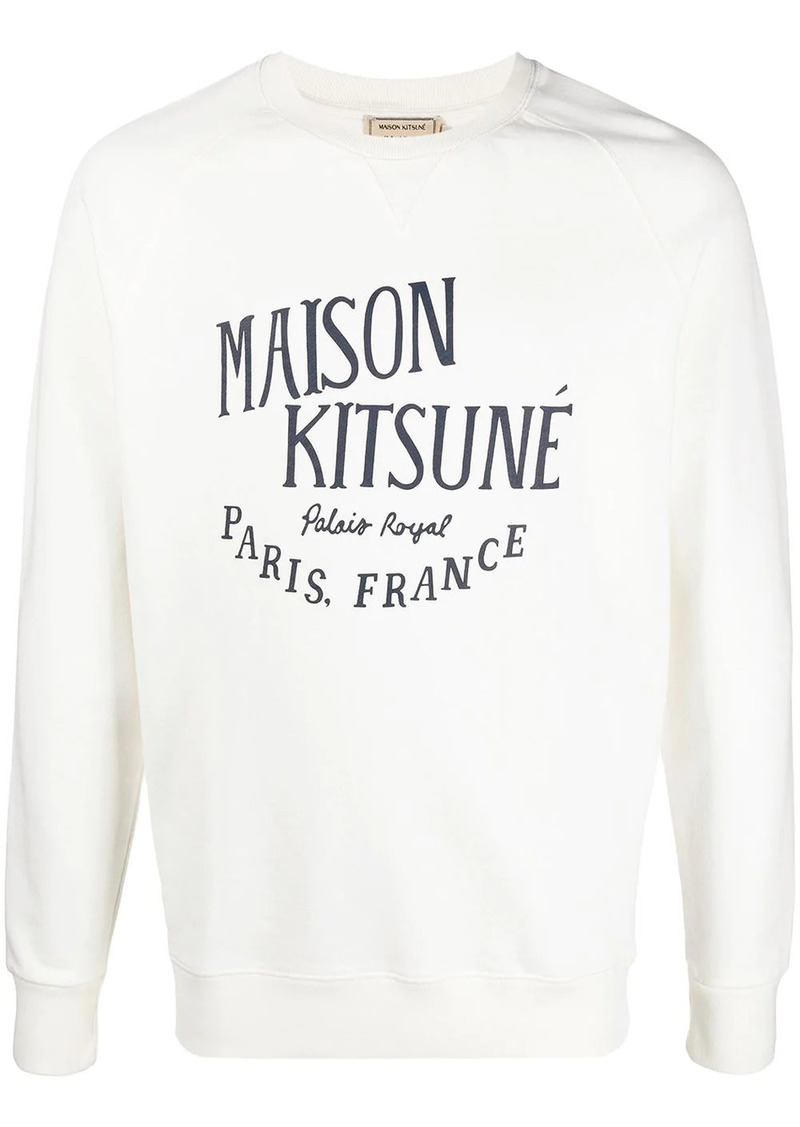 Maison Kitsuné logo print cotton sweatshirt