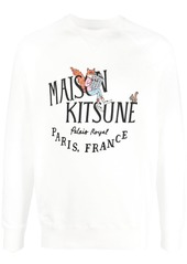 Maison Kitsuné logo-print knit jumper