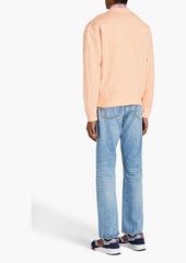 Maison Kitsuné - Appliquéd French cotton-terry sweatshirt - Orange - XXS