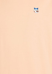 Maison Kitsuné - Appliquéd French cotton-terry sweatshirt - Orange - XXS