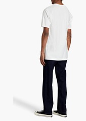 Maison Kitsuné - Embroidered cotton-jersey T-shirt - White - XL