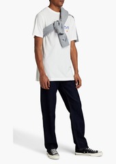 Maison Kitsuné - Embroidered cotton-jersey T-shirt - White - XL