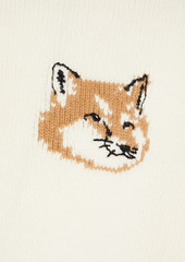 Maison Kitsuné - Jacquard-knit wool turtleneck sweater - White - XL