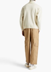Maison Kitsuné - Jacquard-knit wool turtleneck sweater - White - XL
